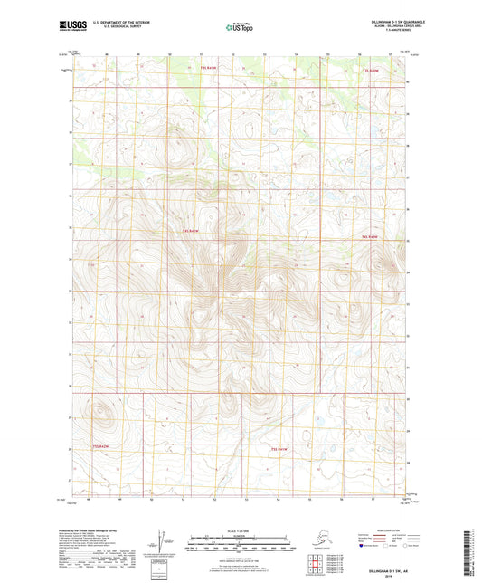 Dillingham D-1 SW Alaska US Topo Map Image
