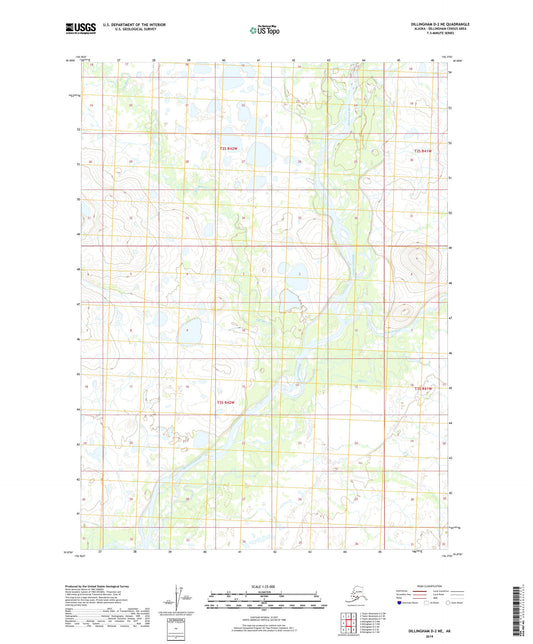 Dillingham D-2 NE Alaska US Topo Map Image