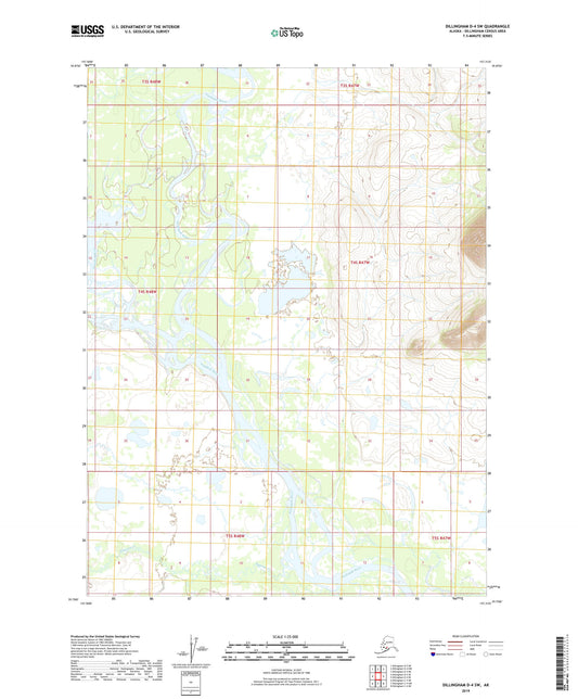 Dillingham D-4 SW Alaska US Topo Map Image