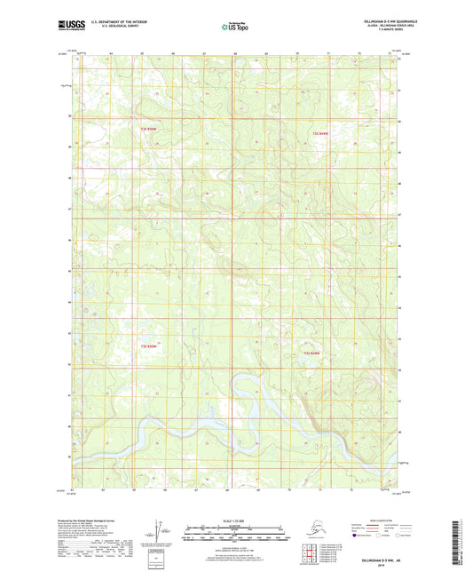 Dillingham D-5 NW Alaska US Topo Map Image