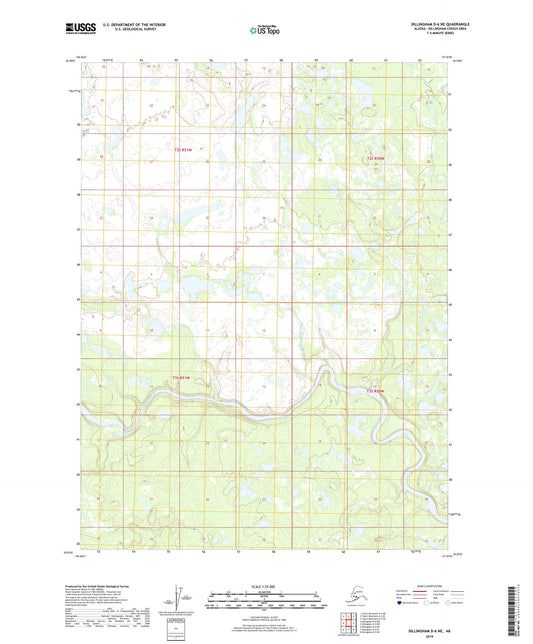 Dillingham D-6 NE Alaska US Topo Map Image