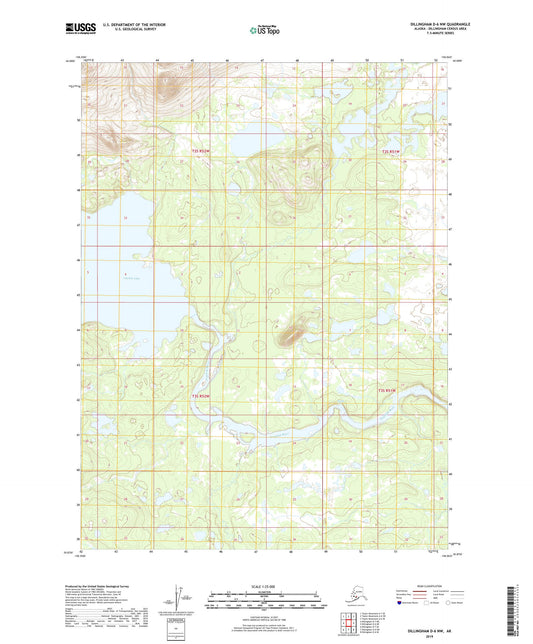Dillingham D-6 NW Alaska US Topo Map Image