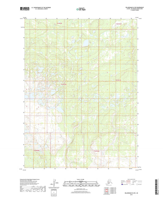 Dillingham D-6 SW Alaska US Topo Map Image