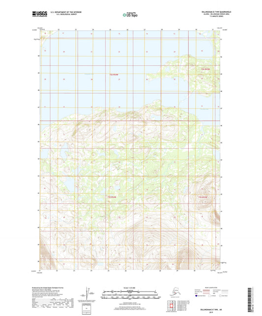 Dillingham D-7 NW Alaska US Topo Map Image