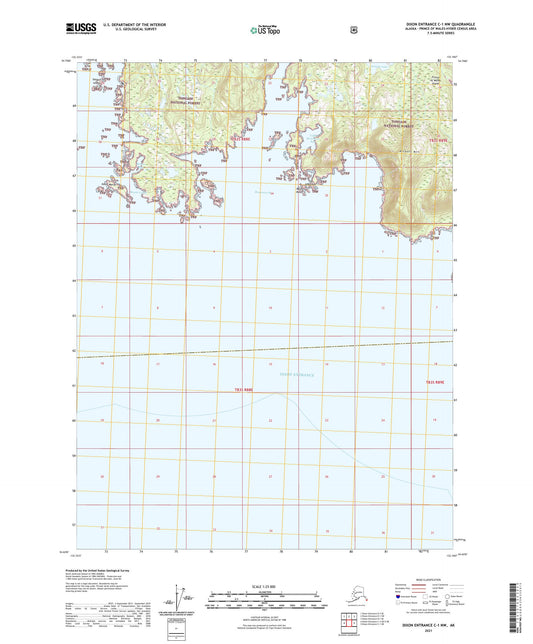 Dixon Entrance C-1 NW Alaska US Topo Map Image