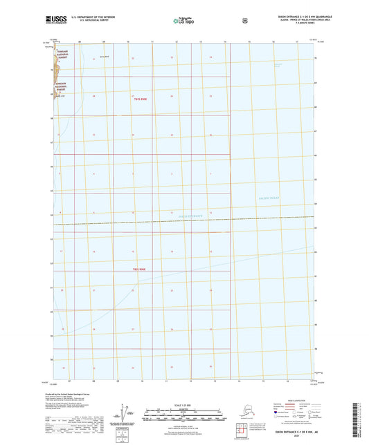Dixon Entrance C-1 OE E NW Alaska US Topo Map Image