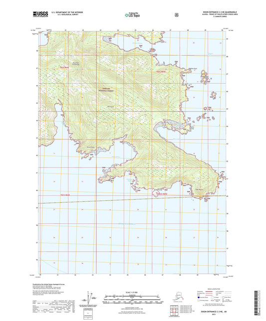 Dixon Entrance C-3 NE Alaska US Topo Map Image