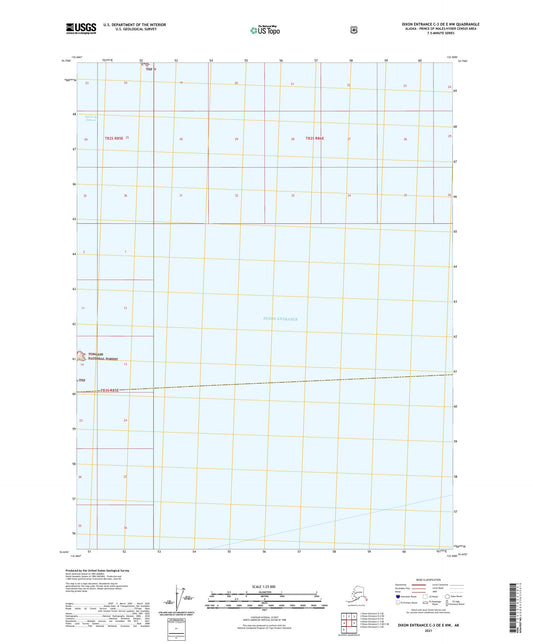 Dixon Entrance C-3 OE E NW Alaska US Topo Map Image