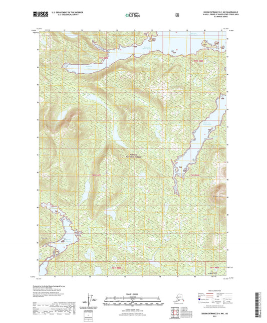 Dixon Entrance D-1 NW Alaska US Topo Map Image