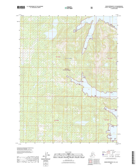 Dixon Entrance D-1 SE Alaska US Topo Map Image