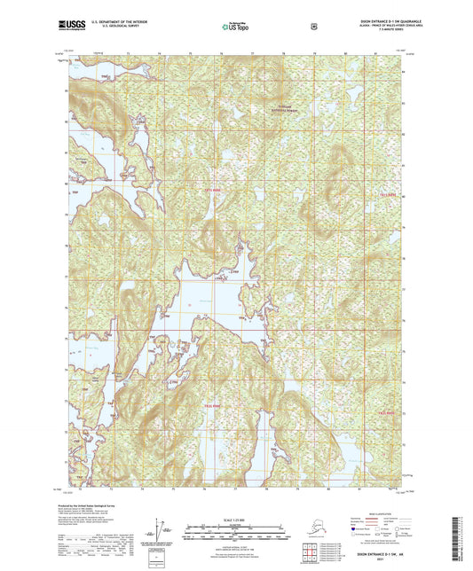 Dixon Entrance D-1 SW Alaska US Topo Map Image