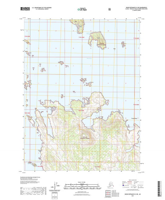 Dixon Entrance D-3 NE Alaska US Topo Map Image