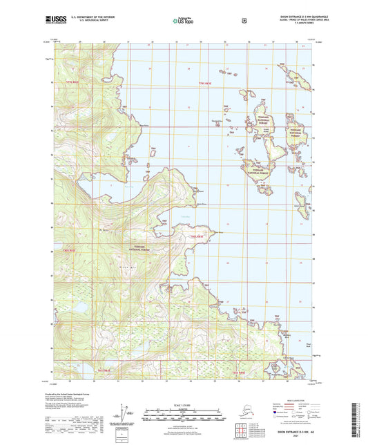 Dixon Entrance D-3 NW Alaska US Topo Map Image
