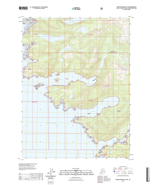 Dixon Entrance D-4 NE Alaska US Topo Map Image