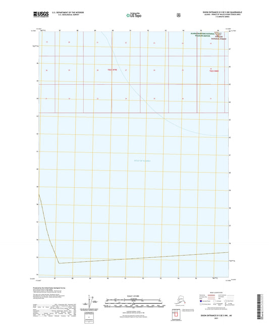 Dixon Entrance D-5 OE S NW Alaska US Topo Map Image