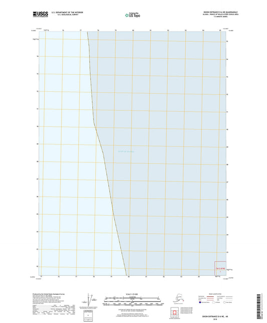 Dixon Entrance D-6 NE Alaska US Topo Map Image