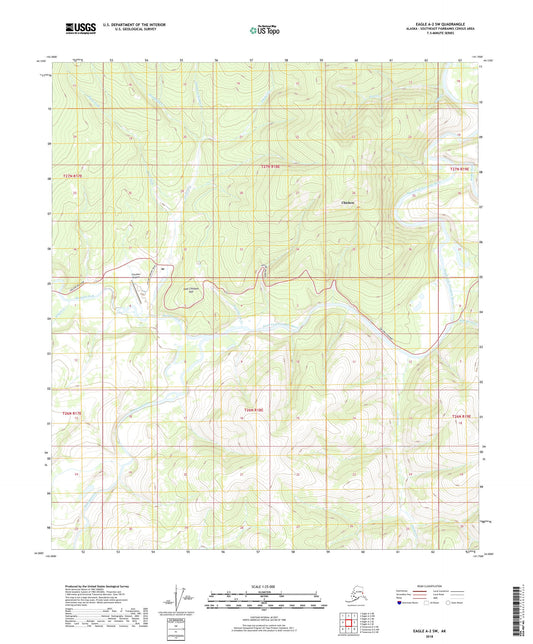 Eagle A-2 SW Alaska US Topo Map Image