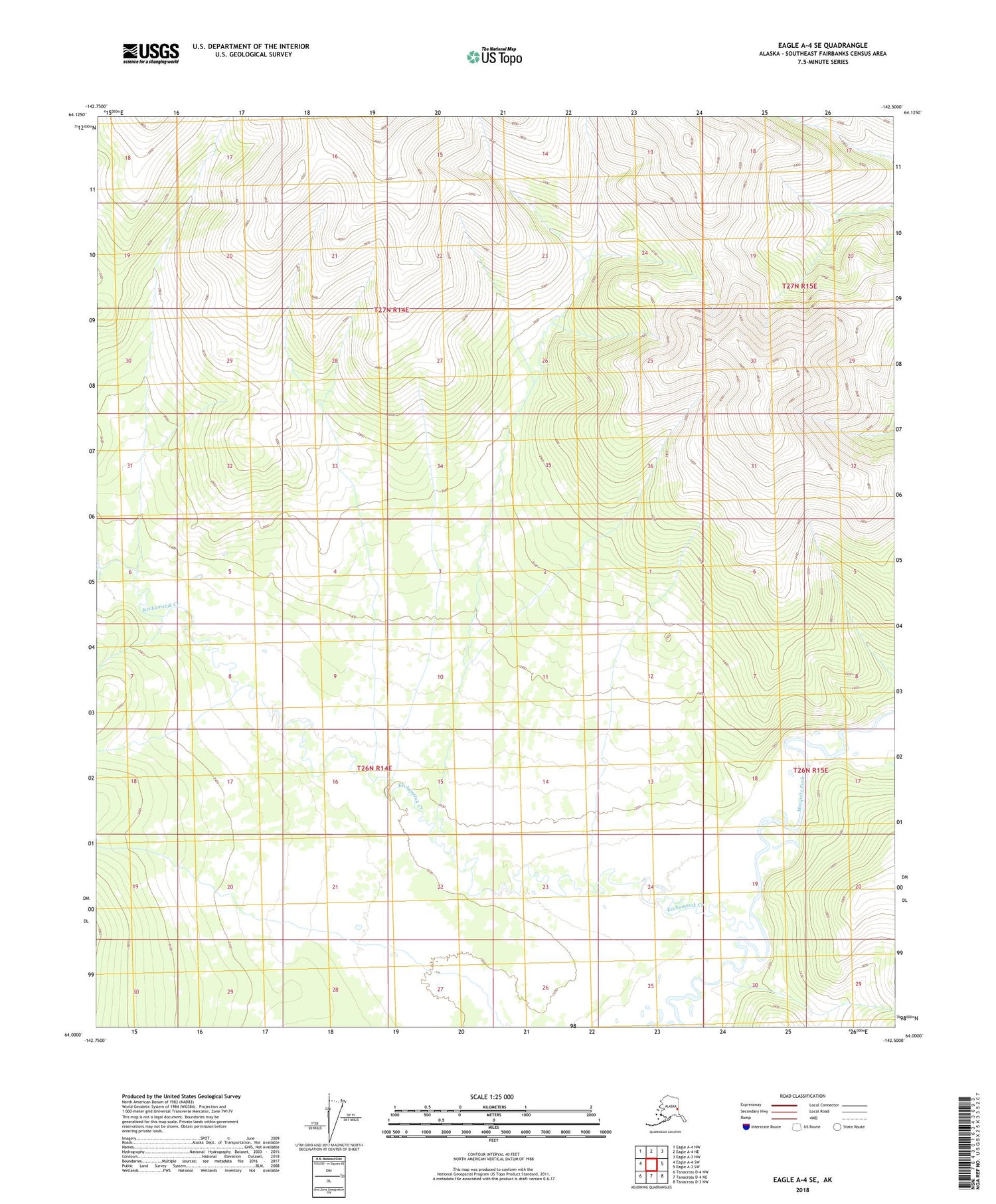 Eagle A-4 SE Alaska US Topo Map Image