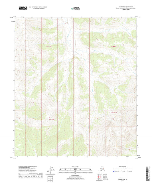 Eagle A-5 SW Alaska US Topo Map Image