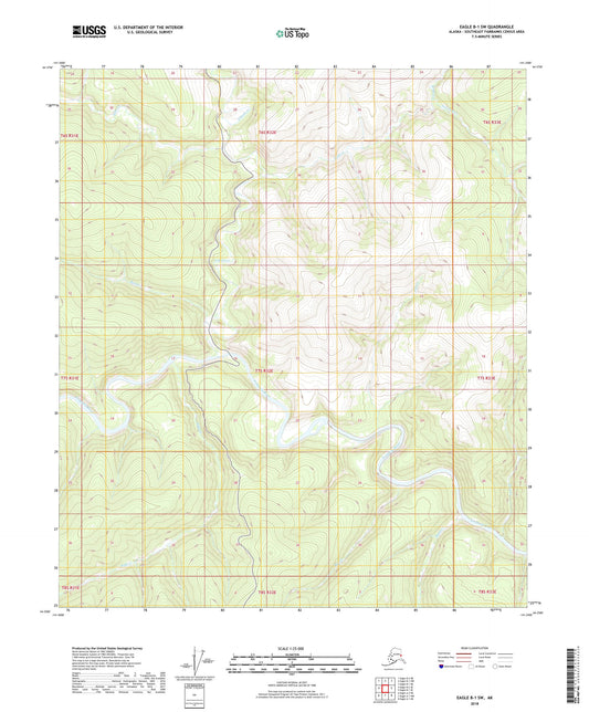 Eagle B-1 SW Alaska US Topo Map Image
