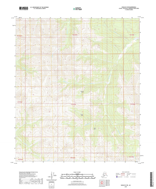 Eagle B-3 SW Alaska US Topo Map Image