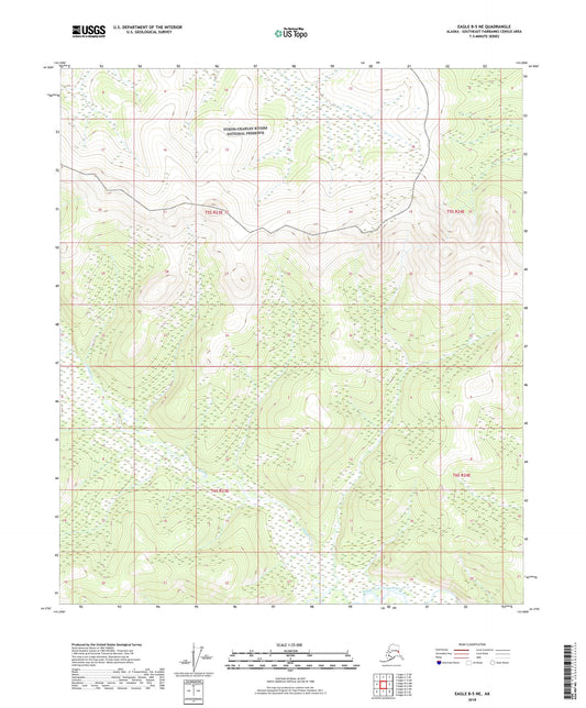 Eagle B-5 NE Alaska US Topo Map Image