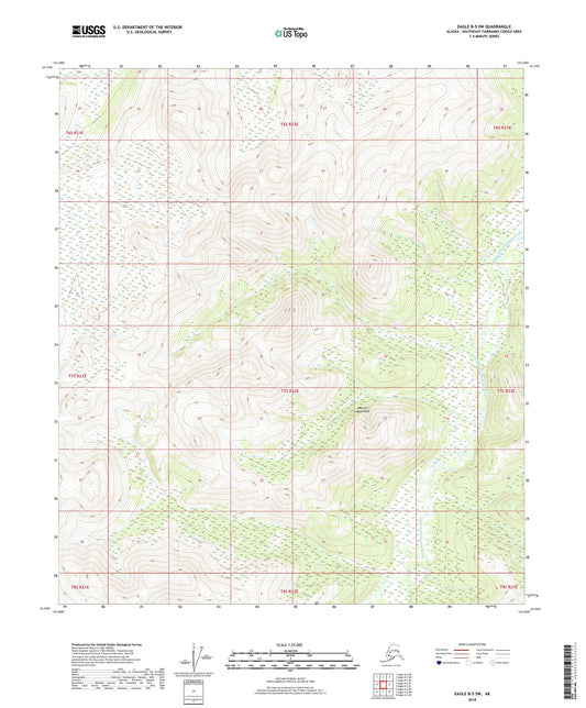 Eagle B-5 SW Alaska US Topo Map Image