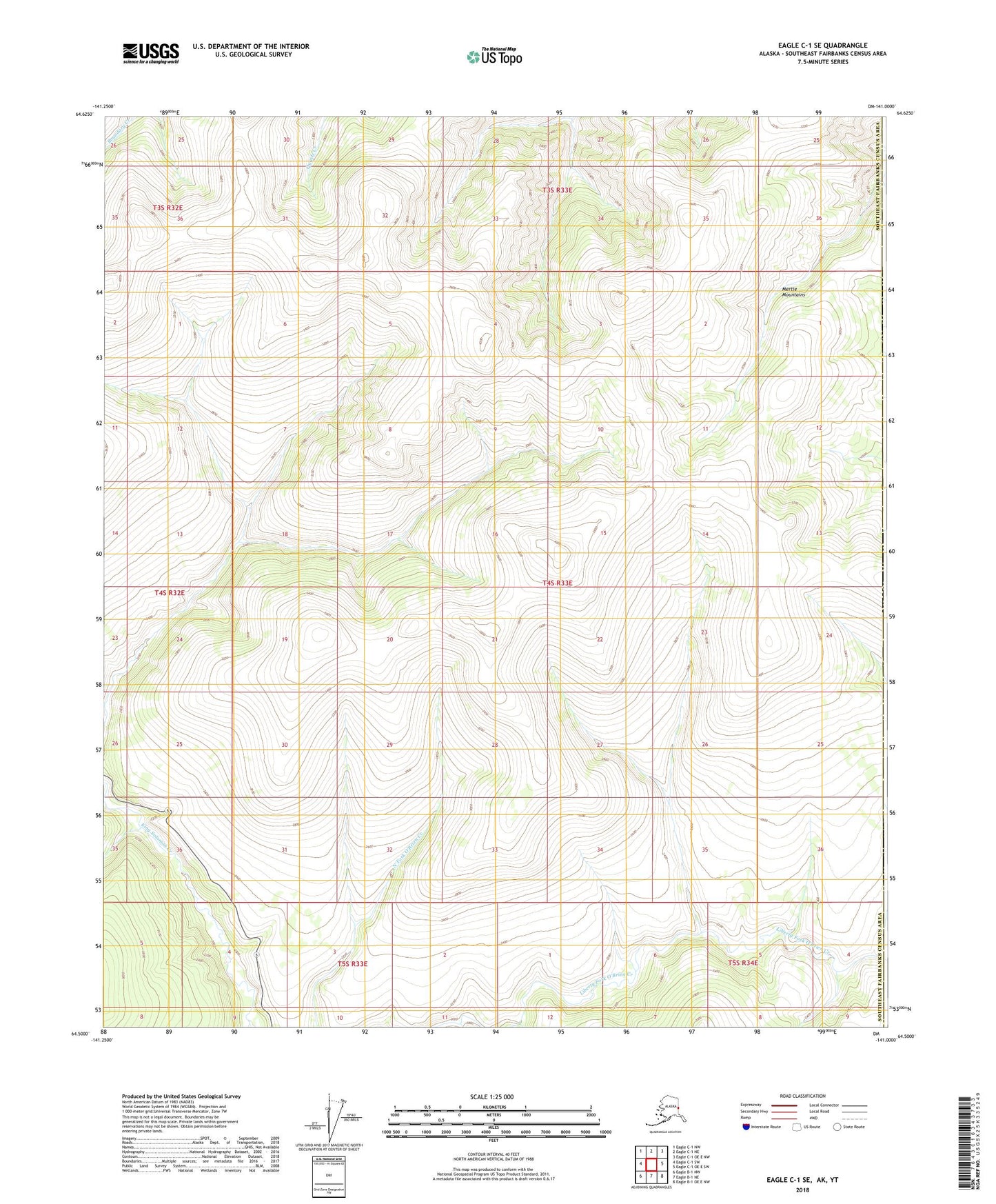 Eagle C-1 SE Alaska US Topo Map Image