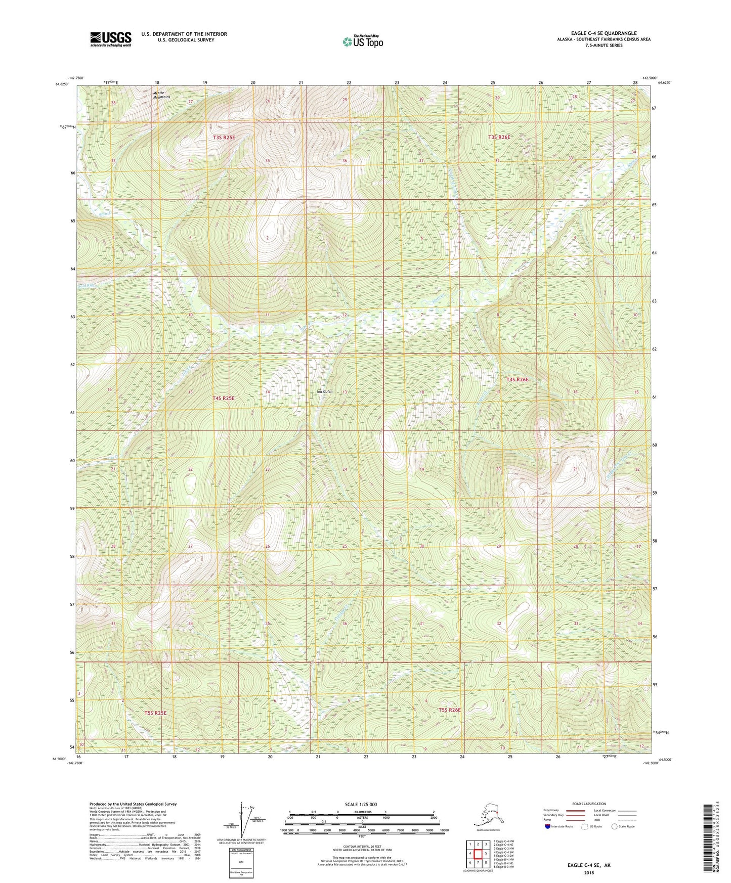 Eagle C-4 SE Alaska US Topo Map Image