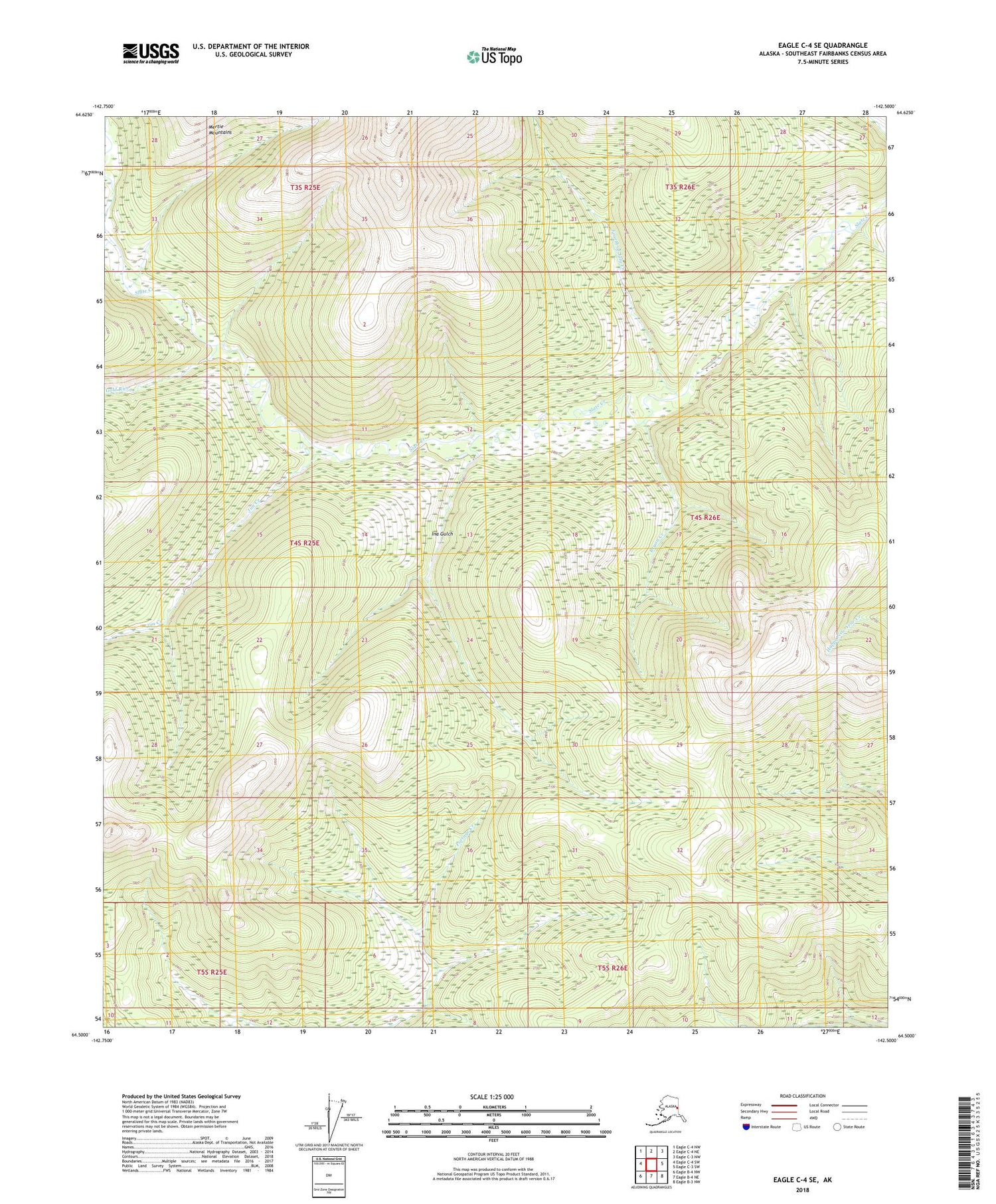 Eagle C-4 SE Alaska US Topo Map Image