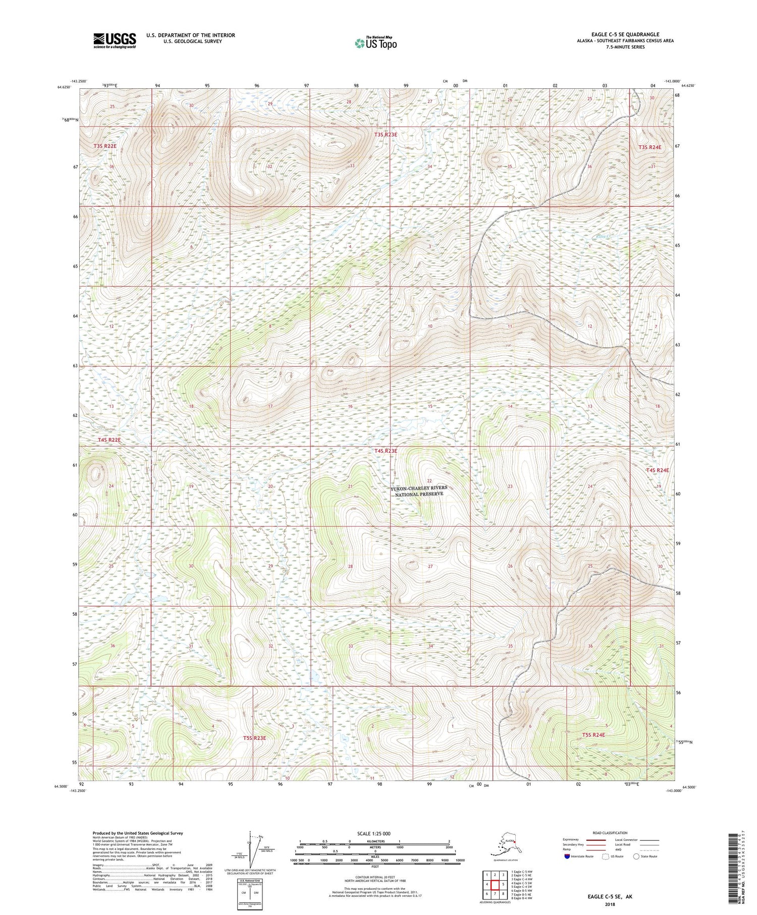 Eagle C-5 SE Alaska US Topo Map Image