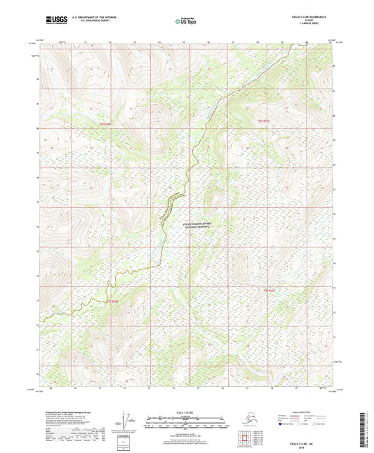 Eagle C-6 NE Alaska US Topo Map Image