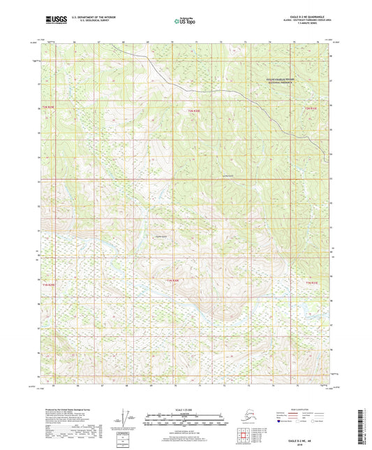 Eagle D-2 NE Alaska US Topo Map Image