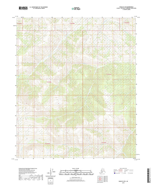 Eagle D-2 SE Alaska US Topo Map Image