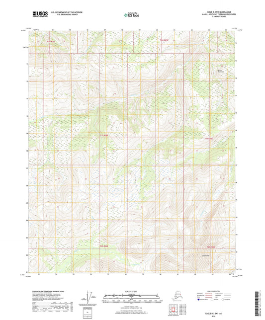 Eagle D-2 SW Alaska US Topo Map Image