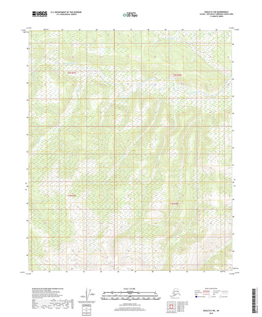 Eagle D-3 NE Alaska US Topo Map Image