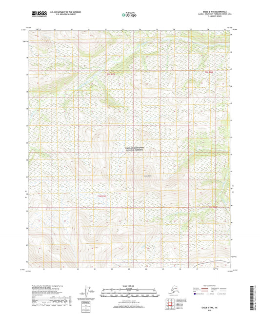 Eagle D-4 NE Alaska US Topo Map Image