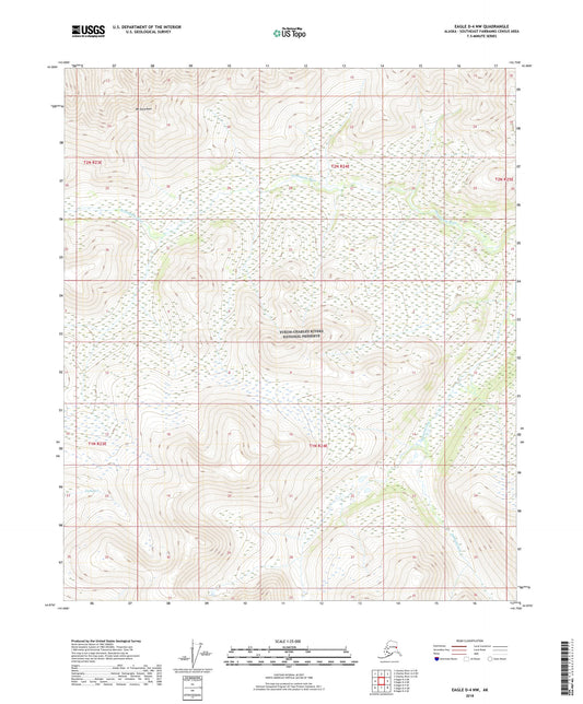 Eagle D-4 NW Alaska US Topo Map Image