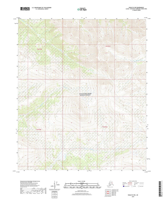 Eagle D-5 NE Alaska US Topo Map Image