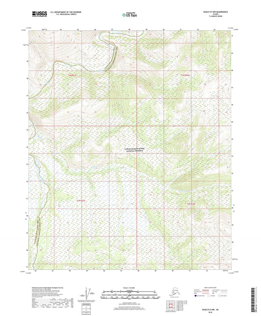 Eagle D-5 NW Alaska US Topo Map Image