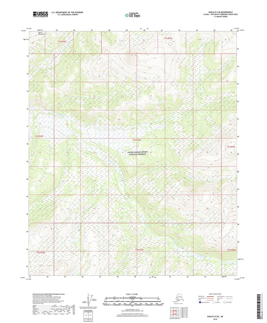 Eagle D-5 SE Alaska US Topo Map Image