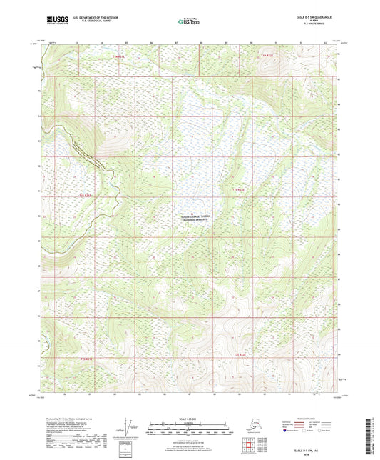Eagle D-5 SW Alaska US Topo Map Image