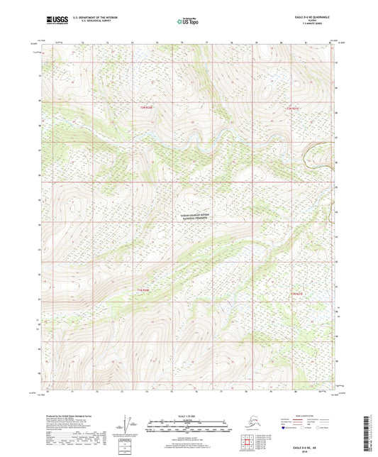 Eagle D-6 NE Alaska US Topo Map Image
