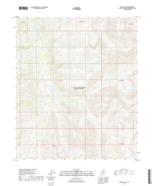 Eagle D-6 SW Alaska US Topo Map Image