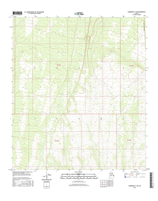 Fairbanks A-1 NE Alaska US Topo Map Image