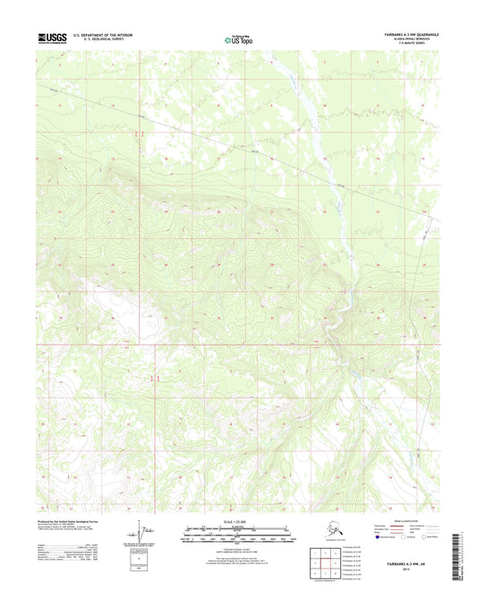 Fairbanks A-3 NW Alaska US Topo Map Image