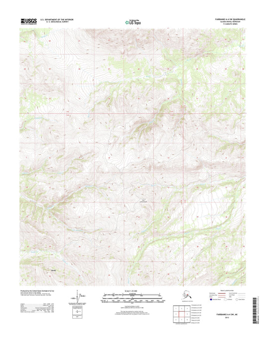 Fairbanks A-4 SW Alaska US Topo Map Image