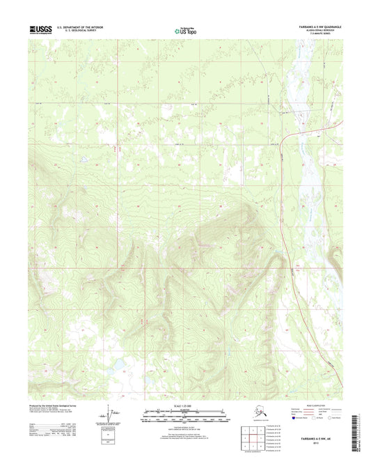 Fairbanks A-5 NW Alaska US Topo Map Image