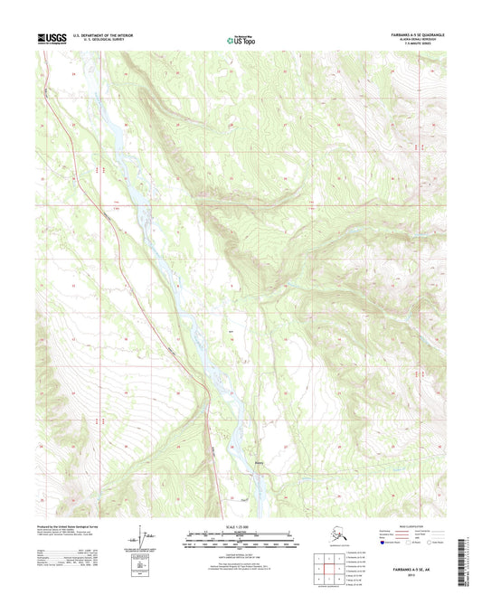 Fairbanks A-5 SE Alaska US Topo Map Image