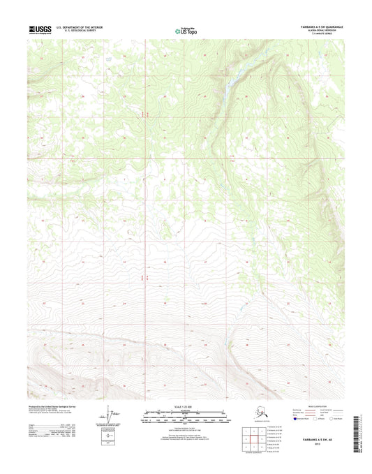 Fairbanks A-5 SW Alaska US Topo Map Image